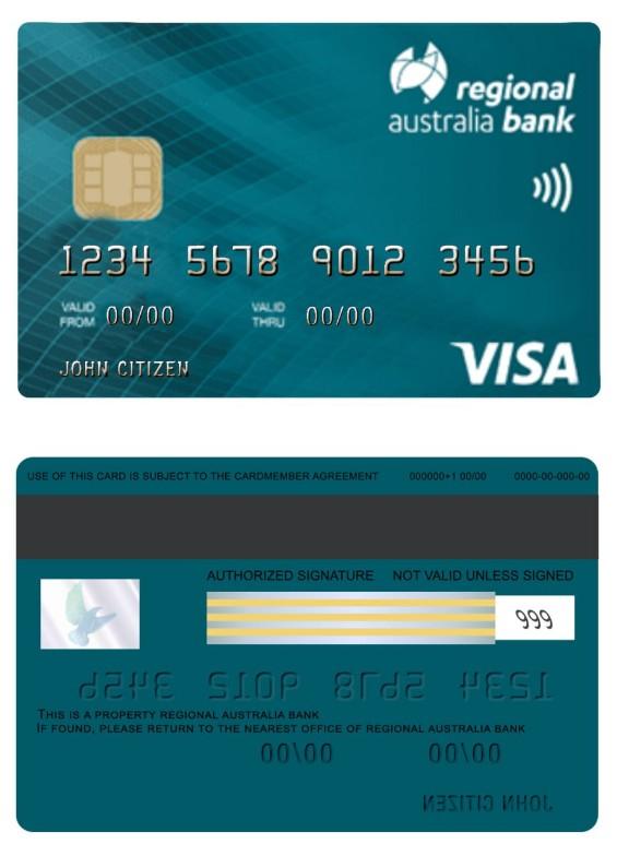 Australia Regional bank visa card